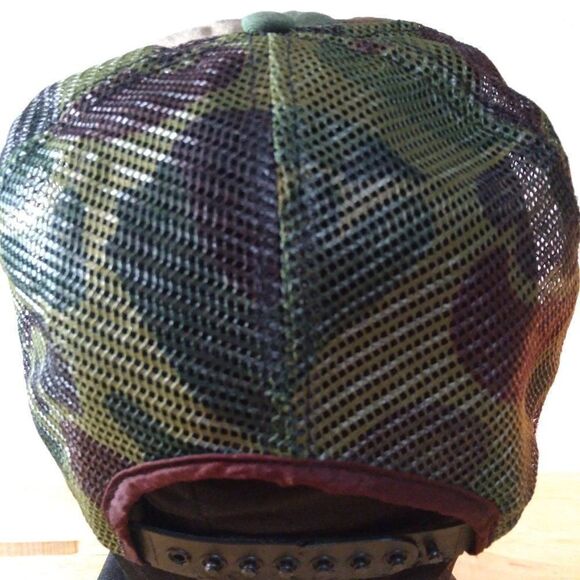 Vintage Budweiser Camouflage Patch Trucker Hat - Picture 5 of 8